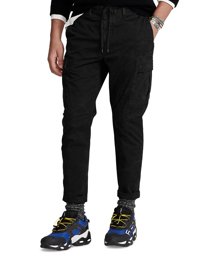 Polo Ralph Lauren Men's Stretch Slim Fit Twill Cargo Pants Black Size 38X30