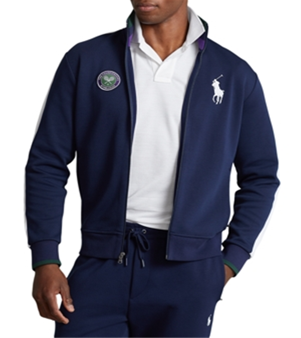 पोलो राल्फ लॉरेन पुरुषों का विंबलडन बॉलपर्सन जैकेट नीला साइज़ डबल-एक्स्ट्रा लार्ज
