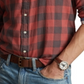 Ralph Lauren Men's Classic Fit Plaid Double Faced Shirt Red Size X-Large