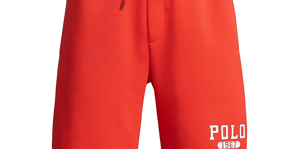 Polo Ralph Lauren Men's 8 Inch Logo Double Knit Shorts Red Size Small