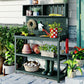 TOPMAX 65" Large Wooden Farmhouse Rustic Outdoor Potting Bench Table