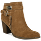 GUESS Women's Gather Dress Booties Brown Size 6.5M