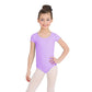 Capezio Girl's Short Sleeve Leotard Top Purple Size Large