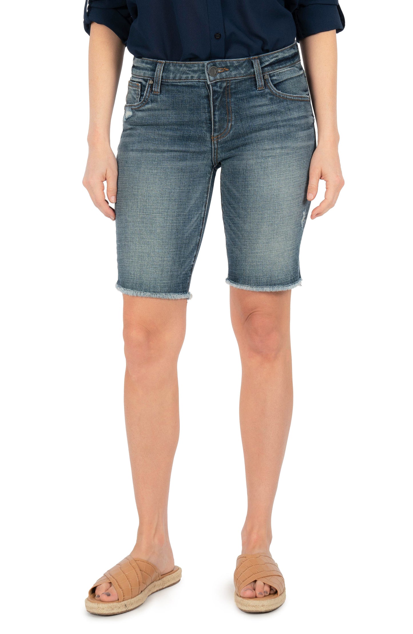 womens-frayed-denim-bermuda-shorts-blue