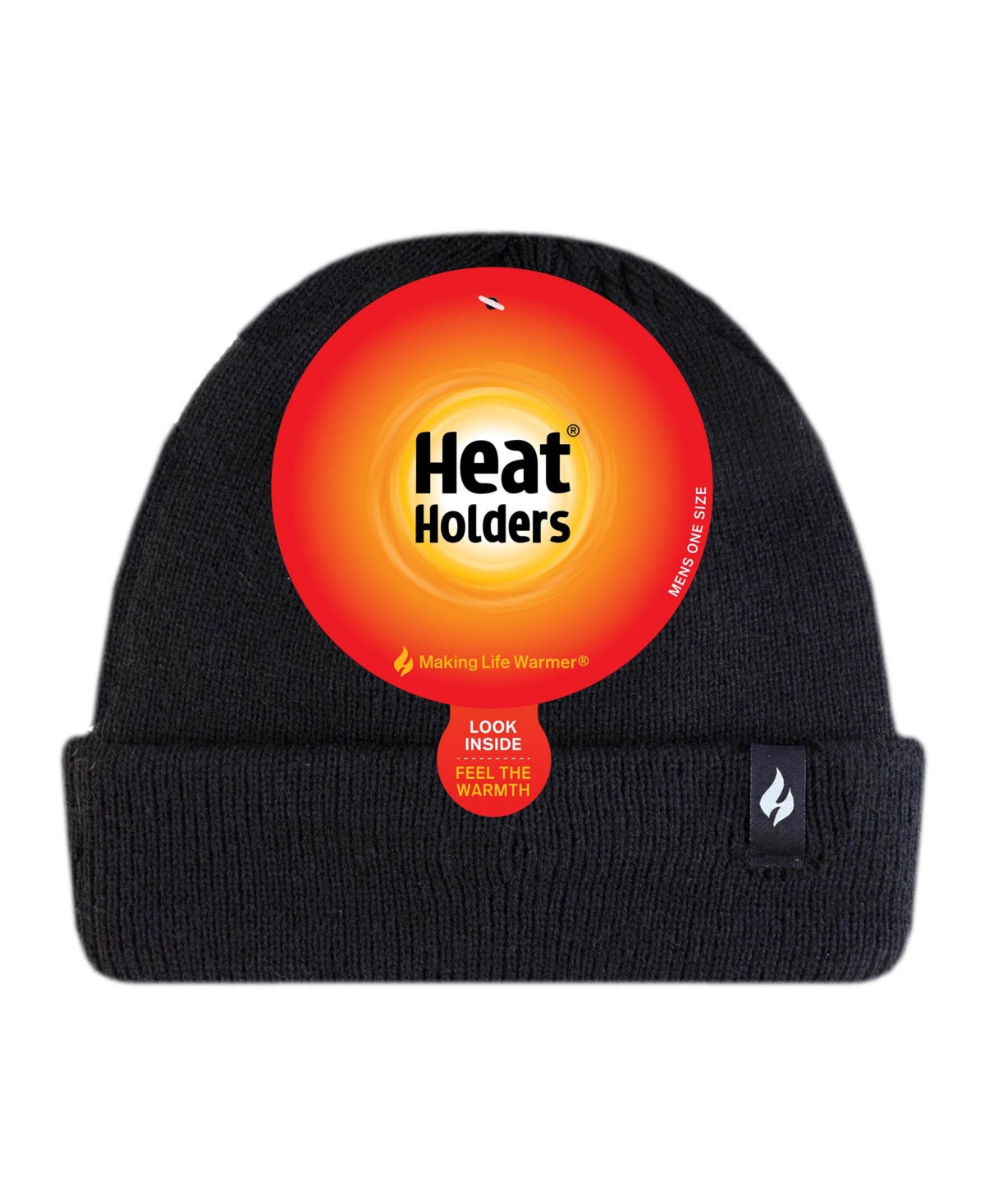 Heat Holders Men's Roll Up Hats Black Size Regular