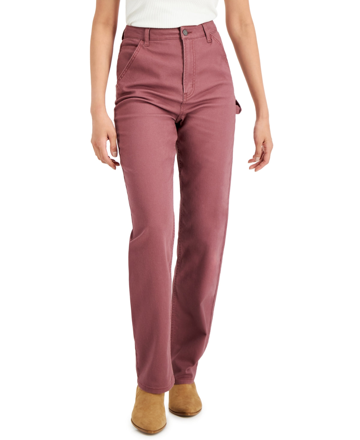Tinseltown Junior's Straight Leg Carpenter Jeans Pink Size 9