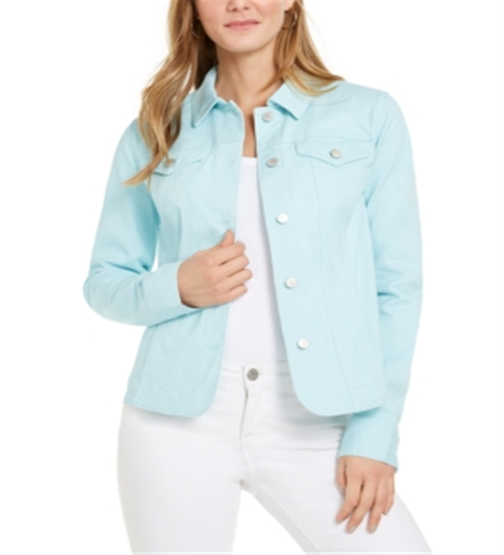 Charter Club Women's Denim Jacket Blue Size XX-Large