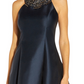 Adrianna Papell Women's Rhinestone High Low Dress Blue Size 16