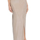 Adrianna Papell Women's Glitter Knit Gown Brown Size 14