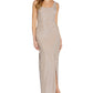 Adrianna Papell Women's Glitter Knit Gown Brown Size 14