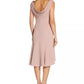 Adrianna Papell Women's Cowl Back Metallic Sheath Dress Pink Size 12