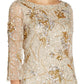 Adrianna Papell Women's Embellished V Back Top Brown Size 16