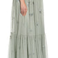 Adrianna Papell Women's Boho Beaded Mesh Gown Blue Size 4