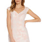 Adrianna Papell Women's Metallic Floral Sheath Dress Pink Size 6