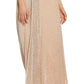 Adrianna Papell Women's Metallic Mesh Drape A Line Gown Brown Size 16