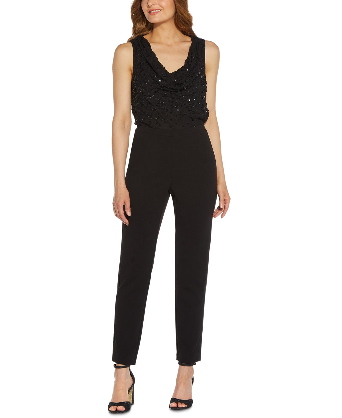 Adrianna Papell Women's Slim Leg Tuxedo Pants Black Size 6