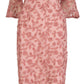 Adrianna Papell Women's Off The Shoulder Embroidered Sheath Dress Pink Size 4