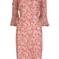 Adrianna Papell Women's Off The Shoulder Embroidered Sheath Dress Pink Size 4