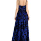 Aidan By Aidan Mattox Women's Embroidered Maxi Dress Blue Size 14