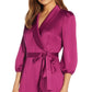 Adrianna Papell Women's Faux Wrap Crepe Satin Dress Pink Size 10
