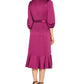 Adrianna Papell Women's Faux Wrap Crepe Satin Dress Pink Size 12