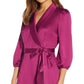 Adrianna Papell Women's Faux Wrap Crepe Satin Dress Pink Size 12