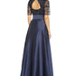 Adrianna Papell Women's Embellished Bodice Ball Gown Blue Size 2