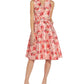 Adrianna Papell Women's Floral Fit & Flare Dress Pink Size 16