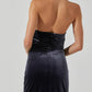 Astr - Eugenie Velvet Halter Midi Dress