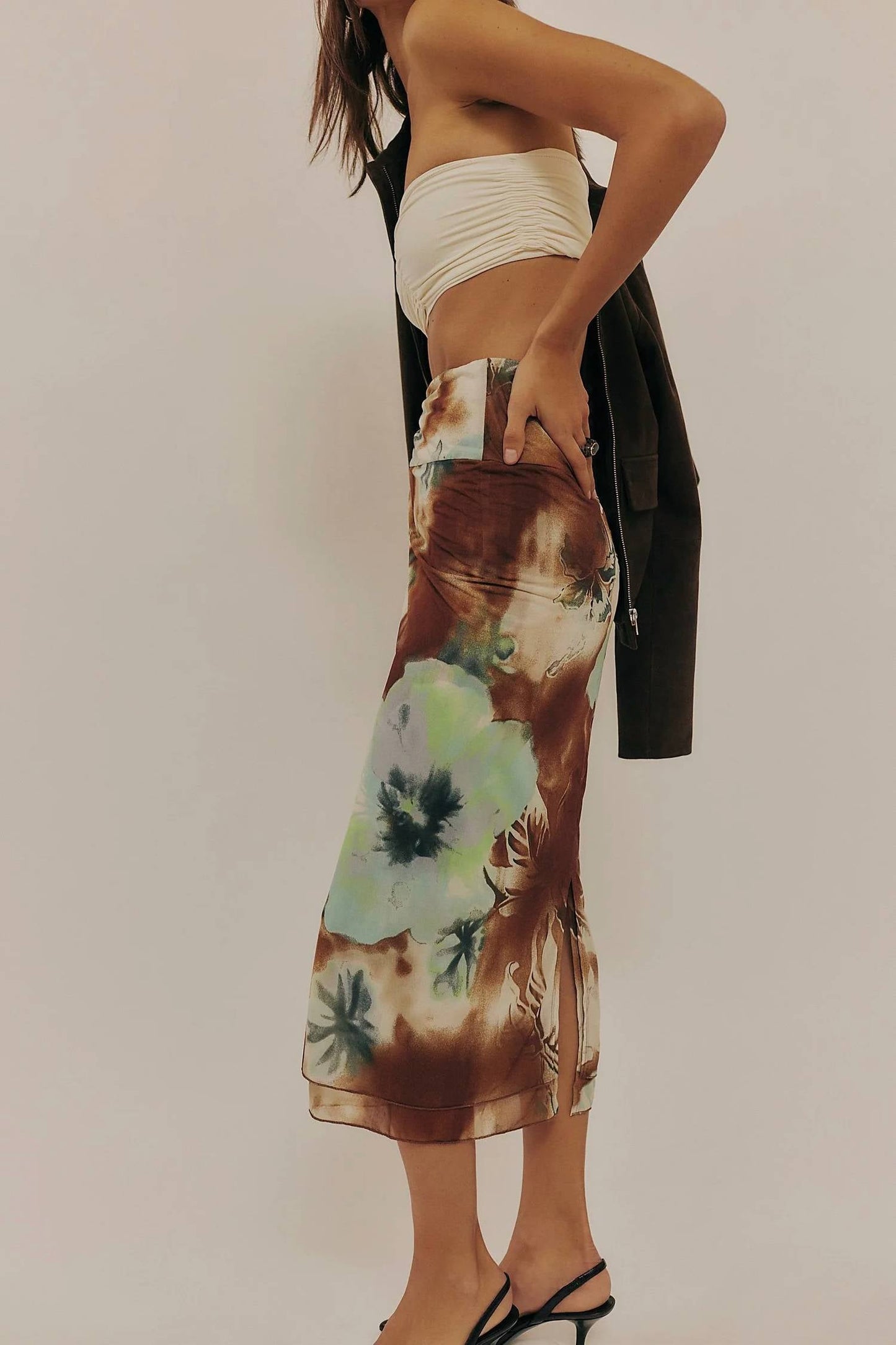 Free People - Mesh Sunset Maxi Skirt