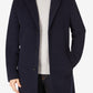 Tommy Hilfiger Men's Addison Wool Blend Trim Fit Overcoat Blue Size 44