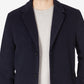 Tommy Hilfiger Men's Addison Wool Blend Trim Fit Overcoat Blue Size 44