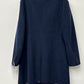 Tommy Hilfiger Men's Addison Wool-Blend Trim Fit Overcoat Blue Size 46