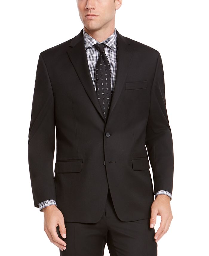 Izod Men's Classic Fit Suit Jackets Black Size 44