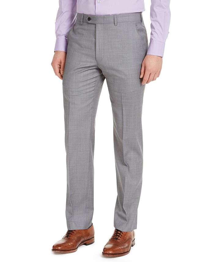 Michael Kors Men's Modern Fit Airsoft Stretch Suit Pants Gray Size 34X30