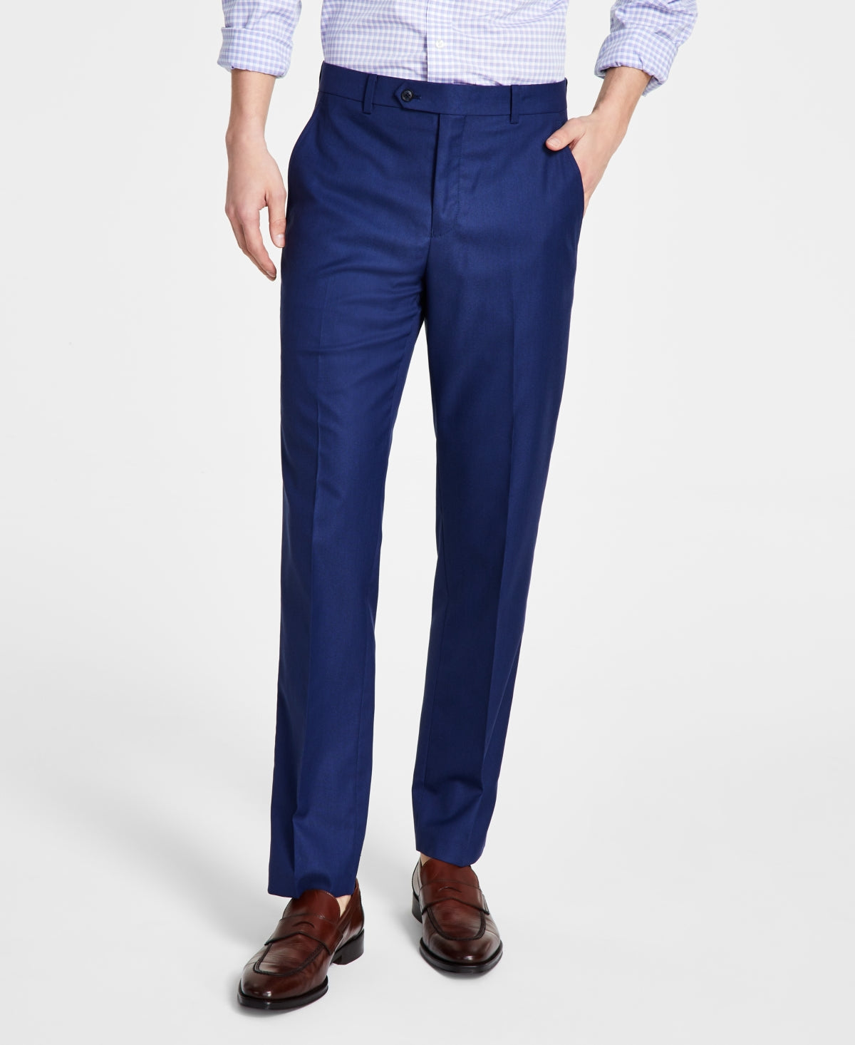 Alfani Men's Slim Fit Stretch Solid Suit Pants Blue Size 30X32