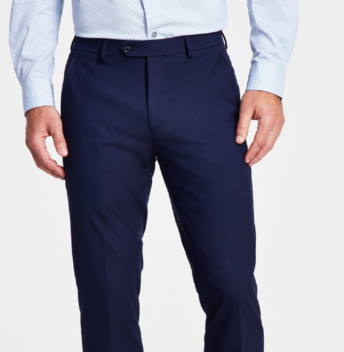 Alfani Men's Slim Fit Stretch Solid Suit Pants Blue Size 32X30