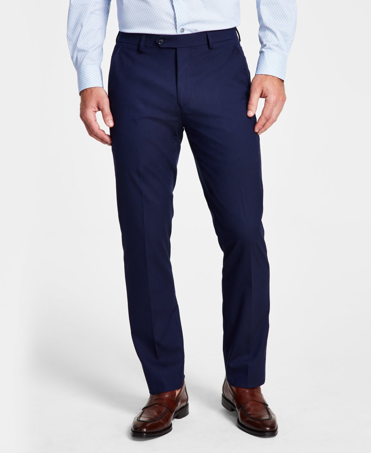 Alfani Men's Slim Fit Stretch Solid Suit Pants Blue Size 32X30