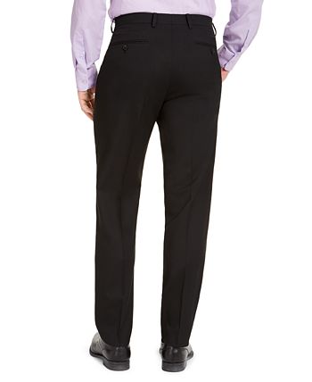 Alfani Men's Classic Fit Stretch Solid Suit Pants Black Size 33X30