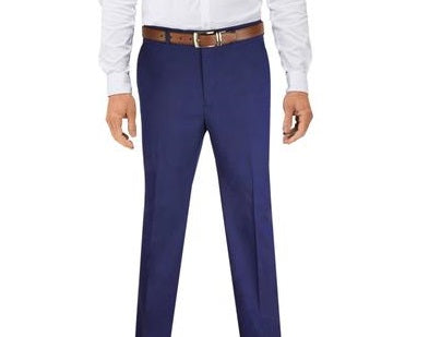 Alfani Men's Classic Fit Stretch Solid Suit Pants Blue Size 34X30