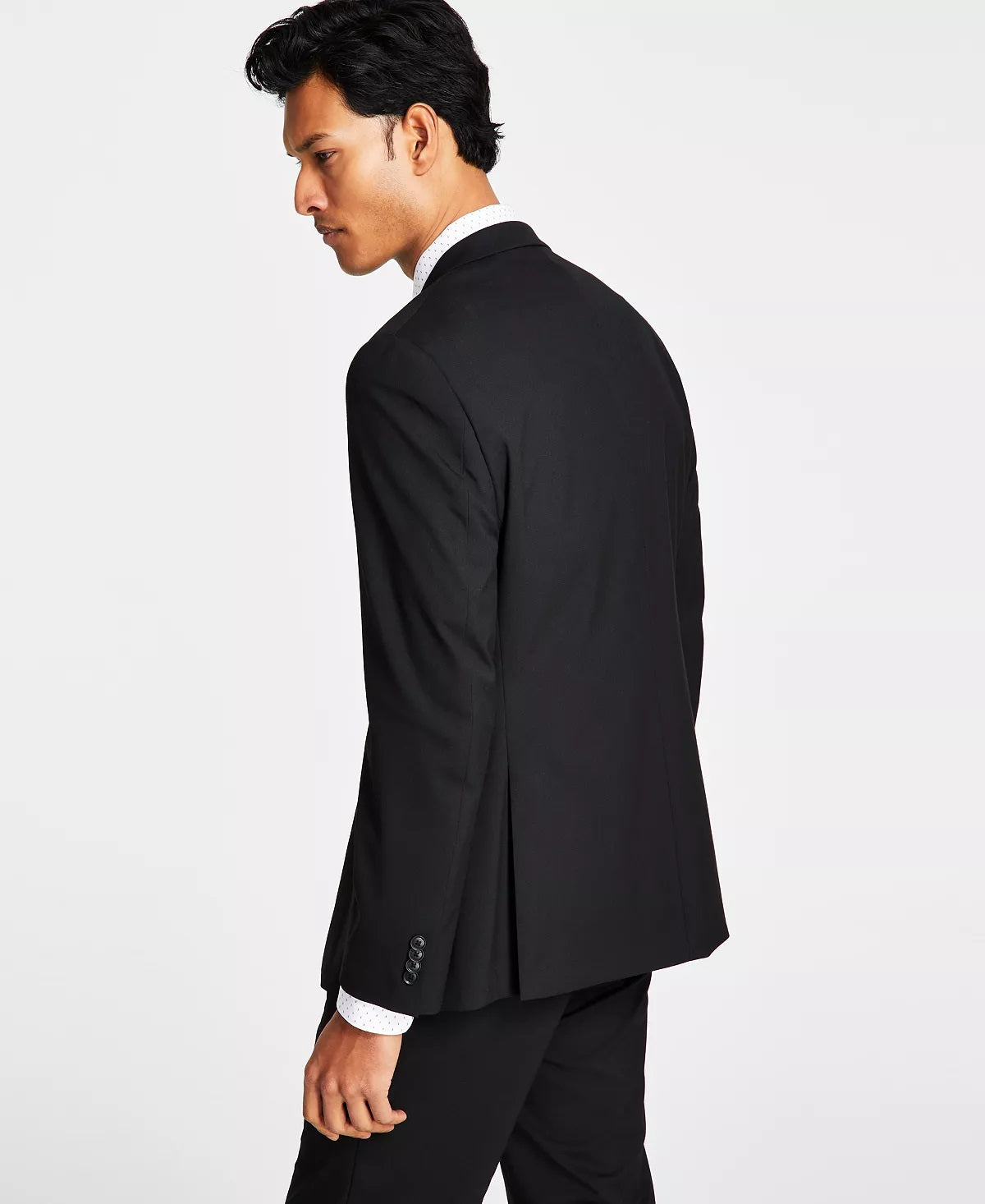 Alfani Men's Slim Fit Stretch Solid Suit Jacket Black Size 44