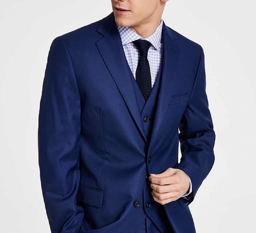 Alfani Men's Slim Fit Stretch Solid Suit Jacket Blue Size 38