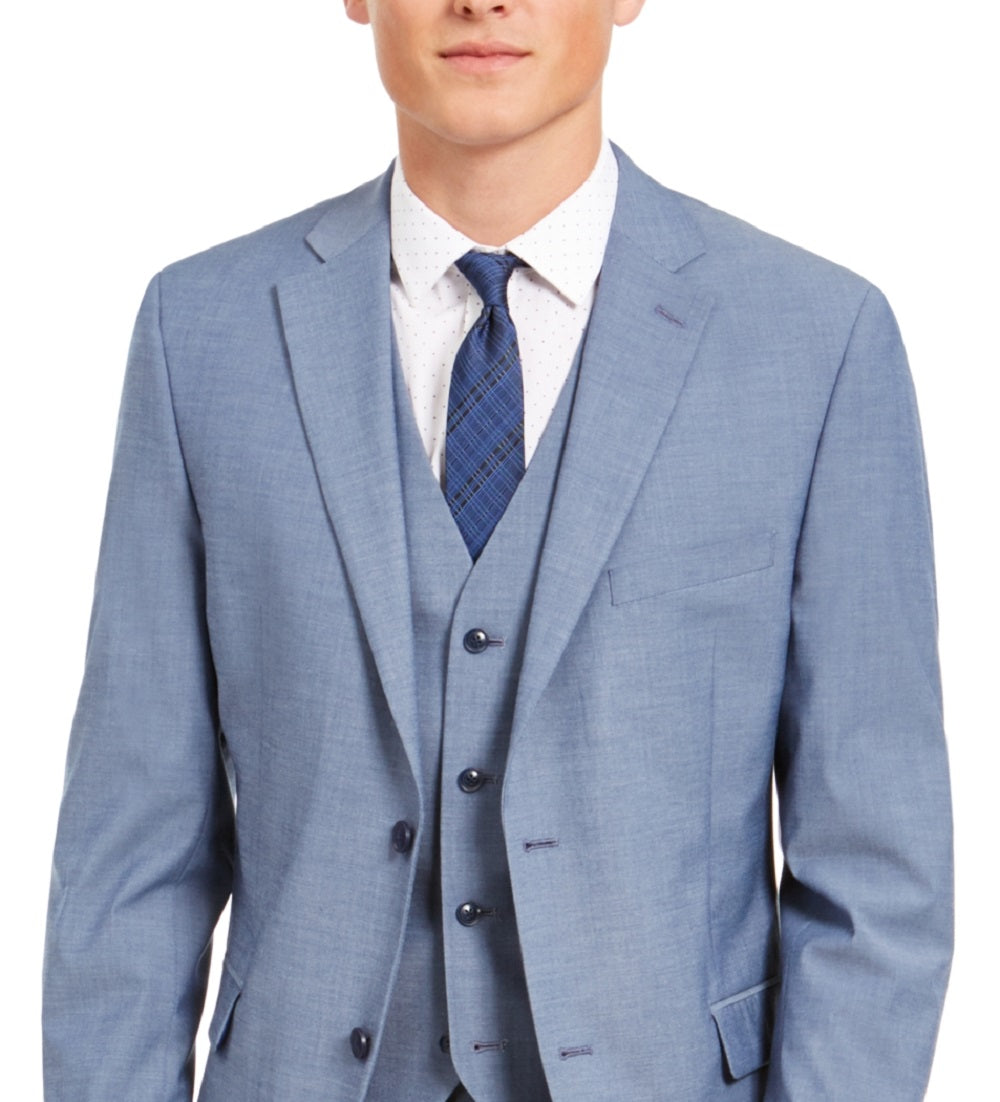 Alfani Men's Slim Fit Stretch Solid Suit Jacket Blue Size 40