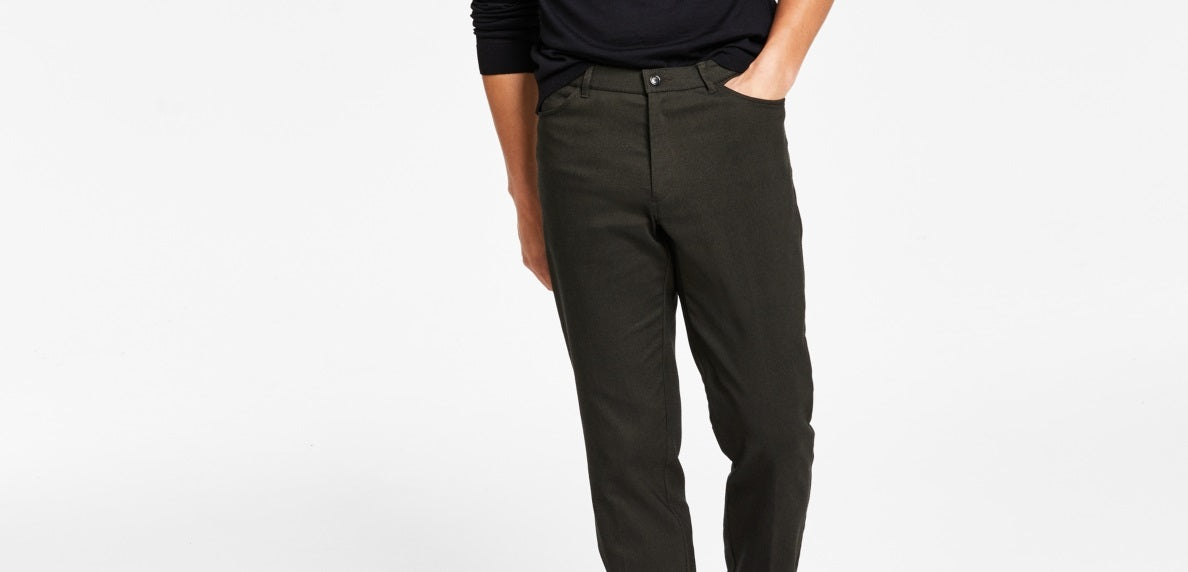 Tommy Hilfiger Men's Th Flex Modern Fit Four Pocket Twill Pants Green Size 40X32
