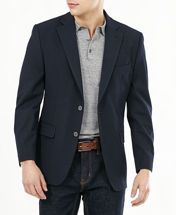 Michael Kors Men's Modern Fit Stretch Solid Blazer Blue Size 46