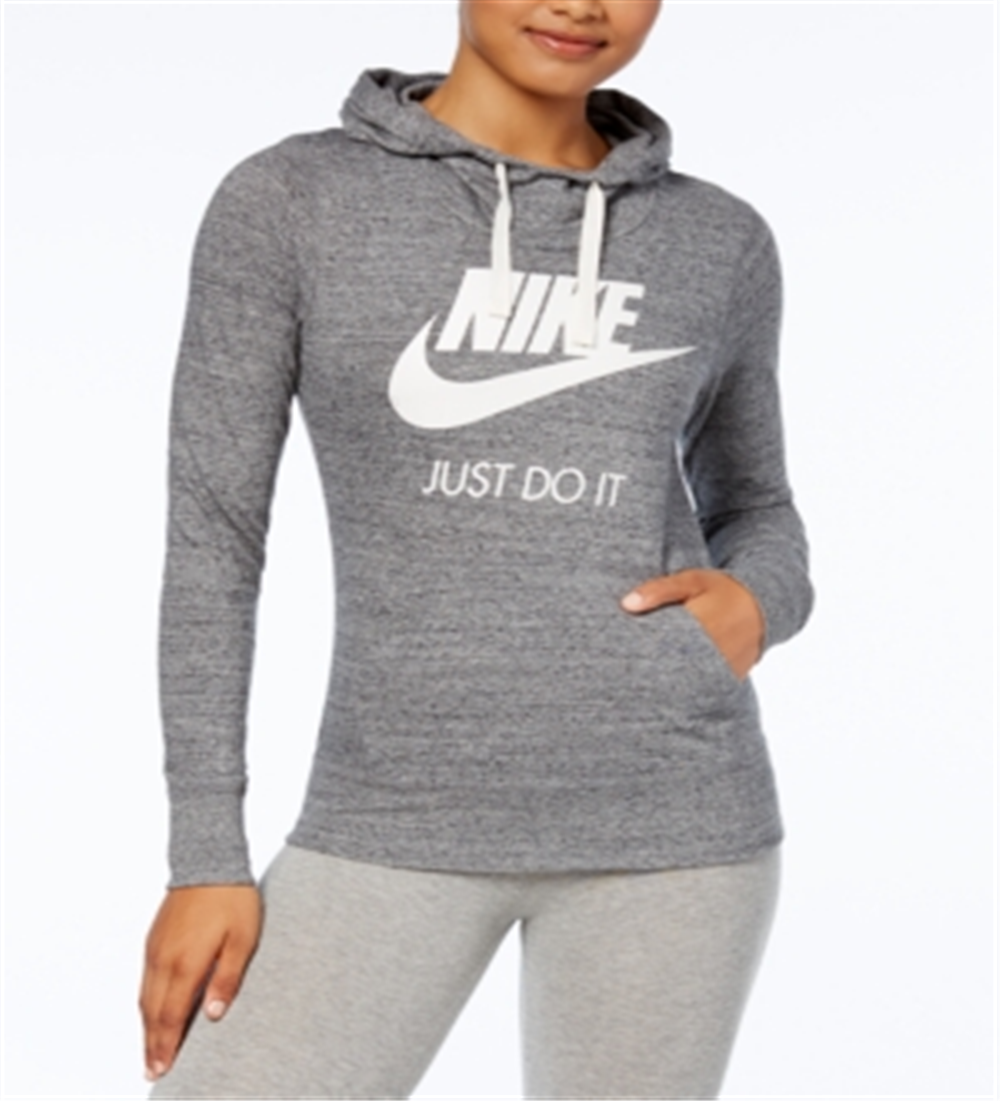 Nike Women's Knit Heathered Hoodie Gray Size X-Small