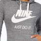 Nike Women's Knit Heathered Hoodie Gray Size X-Small
