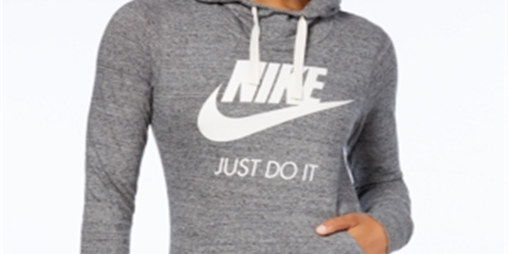 Nike Women's Knit Heathered Hoodie Gray Size X-Small