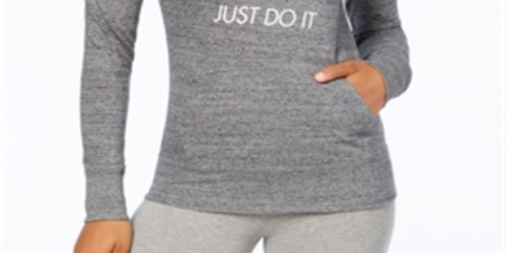 Nike Women's Knit Heathered Hoodie Gray Size X-Small