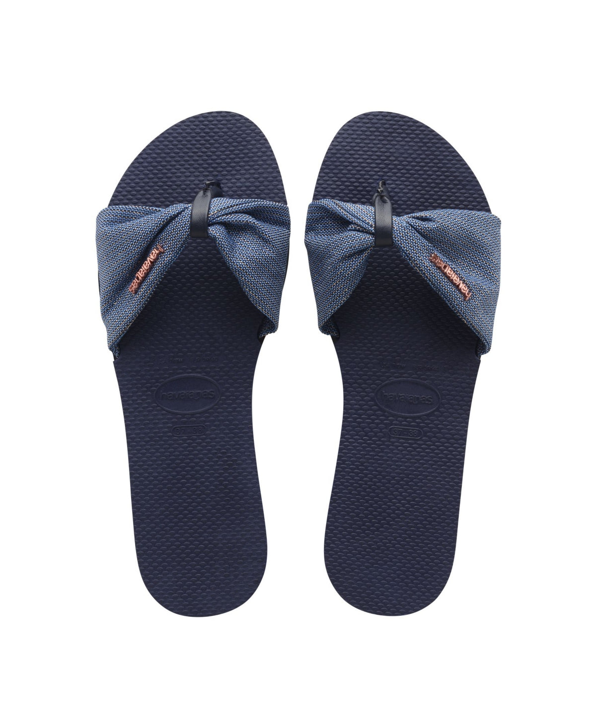 Havaianas Women's You St Tropez Shine Sandal Blue Size 8